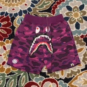 Purple Bape Camouflage Shorts